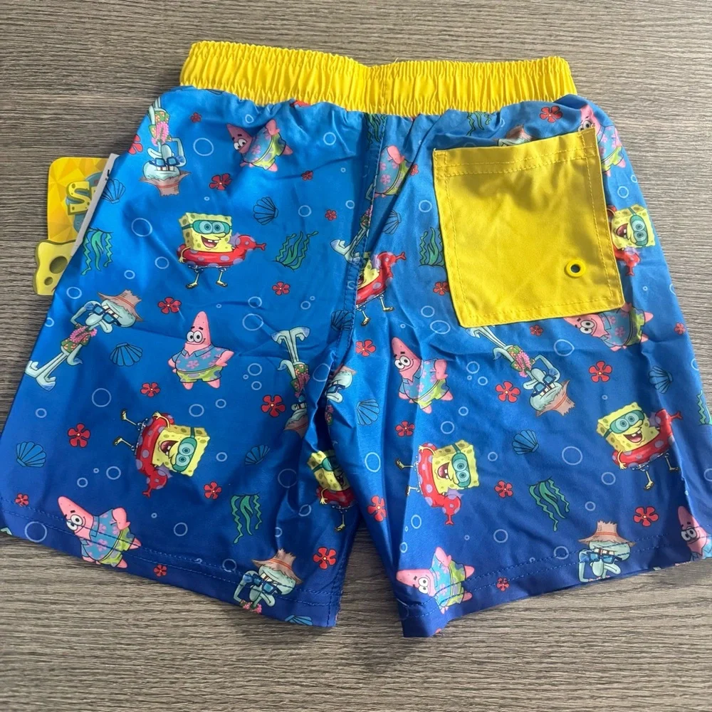 Spongebob Squarepants Boys Swim Shorts Trunks Size 6/7